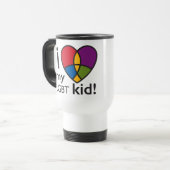 "JE tasse de voyage AIME mon enfant de LGBT" (Devant gauche)