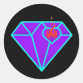 Je te le tiens. Sticker rond classique (Devant)