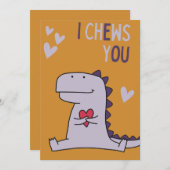 Je te mâche ! Carte de vacances de la Saint-Valent (Devant / Derrière)