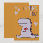 Je te mâche ! Carte de vœux de la Saint-Valentin (Devant / Derrière)