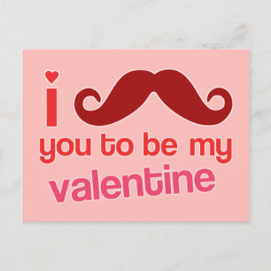 je te moustache d'être ma carte postale valentine