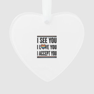 Je te vois, je t'aime, je t'accepte, fière concept