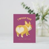 Je te Woof, Saint-Valentin ! Carte (Debout devant)