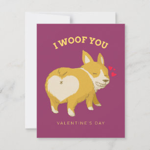 Je te Woof, Saint-Valentin ! Carte