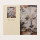 Je T'Ébranle ! Carte d'anniversaire Westie (Outside Unfolded)