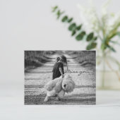 Je teddybeer missen briefkaart (Staand voorkant)