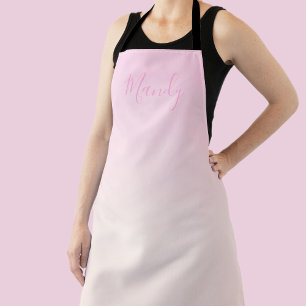 Je tekst Elegant schrift & zachte blush roze omb Schort