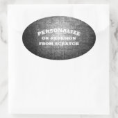 Je tekst of ontwerp hier - Maak een aangepaste Ovale Sticker (Tas)