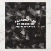 Je tekst of ontwerp hier - Maak een aangepaste Wijn Etiket (Enkel label)