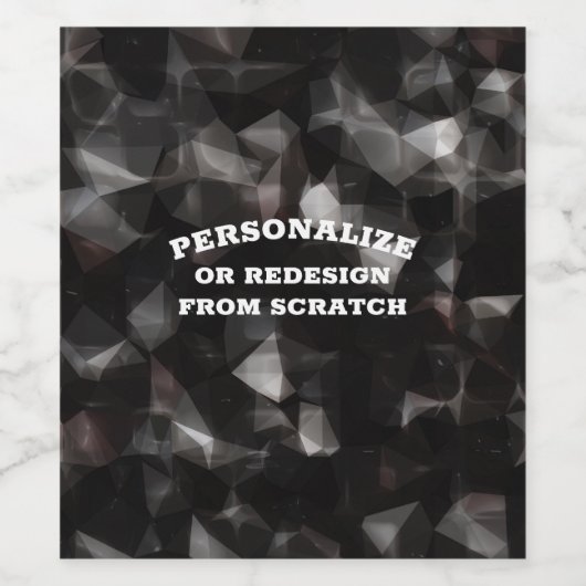 Je tekst of ontwerp hier - Maak een aangepaste Wijn Etiket (Enkel label)