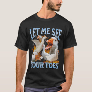 Je tenen grappige beledigende gans meme bootleg Y2 T-shirt