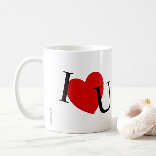 Je t'entends Mug au café de la Saint-Valentin (Avec donut)