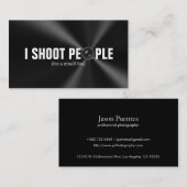 Je tire des personnes - cartes de visite de (Devant / Derrière)