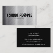 Je tire des personnes - cartes de visite de (Devant / Derrière)