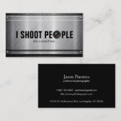 Je tire des personnes - cartes de visite de (Devant / Derrière)