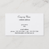 je tire sur les gens. carte de visite avec arrière (Dos)