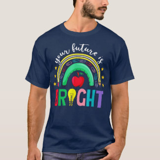 Je toekomst is helder terug naar school, kletsrege t-shirt