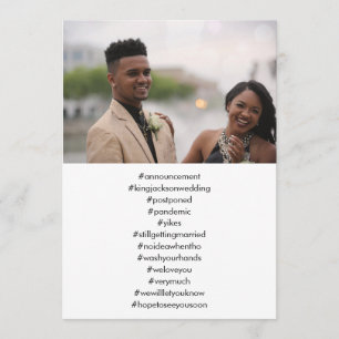 Je Top 12 Hashtags Foto Uitgestelde Bruiloft Kaart