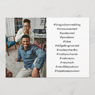 Je Top 12 Hashtags Foto Uitgestelde Bruiloft Kaart