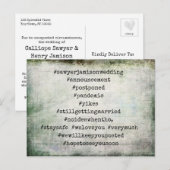 Je top 12 Hashtags gepolijst huwelijk Briefkaart (Voorkant / Achterkant)