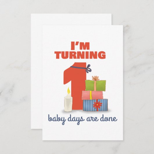 Je tourne 1 carte d'anniversaire (Devant / Derrière)