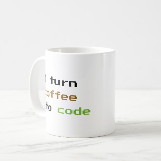 Je Transforme Le Café En Café De Code Mug (Devant gauche)