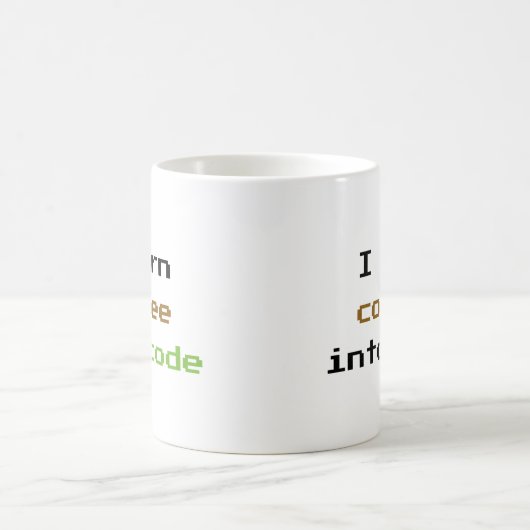 Je Transforme Le Café En Café De Code Mug (Centre)