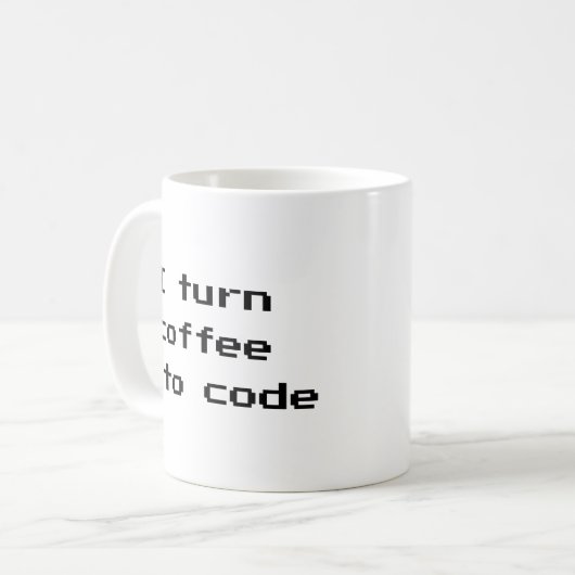 Je Transforme Le Café En Café De Code Mug (Devant gauche)