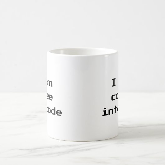 Je Transforme Le Café En Café De Code Mug (Centre)