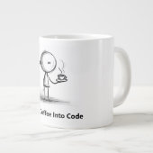 Je Transforme Le Café En Code. Drôle mug pour lui  (Devant droit)
