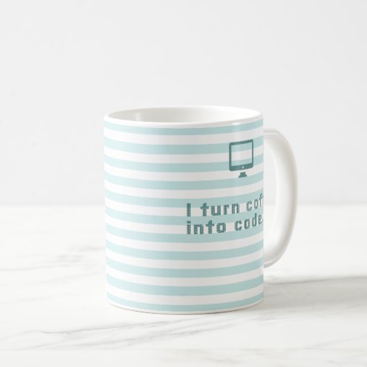 Je transforme le café en code. Mug du programmeur. (Devant droit)