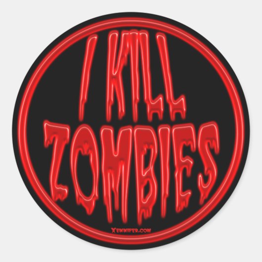 Je tue des autocollants de zombies (Devant)