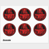 Je tue des autocollants de zombies (Feuille)
