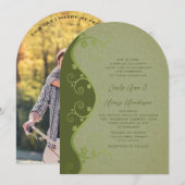 Je uitnodiging voor het huwelijk met zonnebloemen (Voorkant / Achterkant)