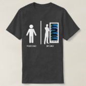 Je vader Mijn vader werkte IT database T-shirt (Design voorkant)