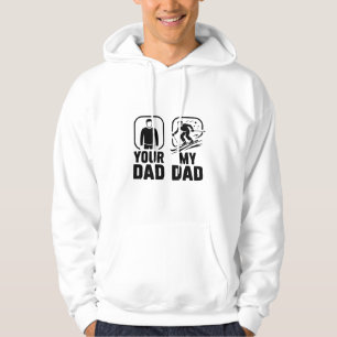 Je vader vs mijn vader Funny Ski Meme Design Hoodie