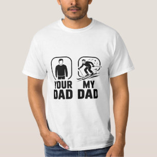 Je vader vs mijn vader Funny Ski Meme Design T-shirt