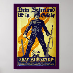 Je vaderland is in gevaar (grens) poster