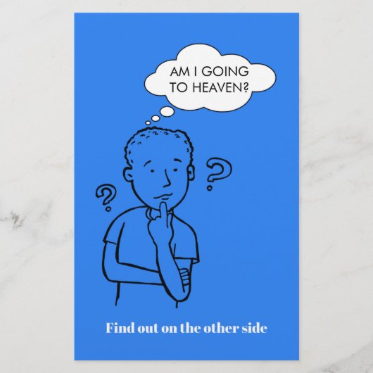 Je Vais Au Paradis Quiz Bible Tract Flyer (Devant)