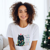 Je vais bien" Drôle Chat T-shirt Noël