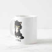 Je vais bien - Mug drôle de chat (Devant gauche)