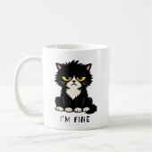 Je vais bien - Mug drôle de chat (Gauche)