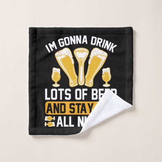 Je vais boire beaucoup de bière (Gant de toilette)