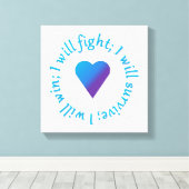 Je vais combattre le suicide toile de sensibilisat (Insitu (Plancher de Bois))