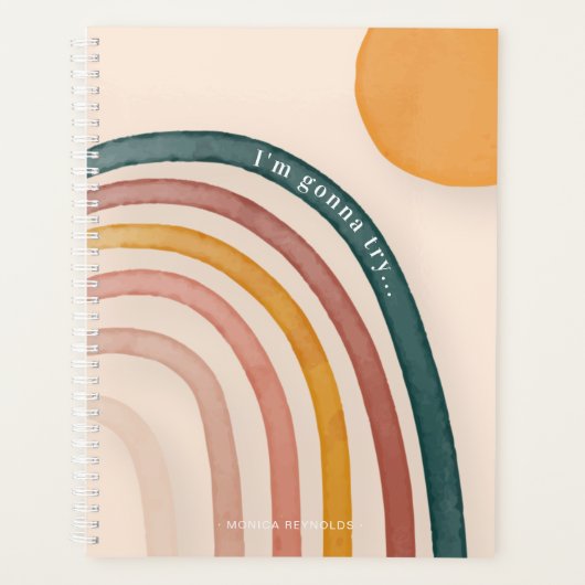 Je vais essayer | Funny Rainbow Monogramme (Devant)