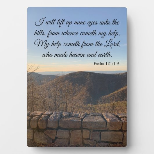 Je Vais Lever La Plaque Pslam 121 De Mes Yeux (Devant)