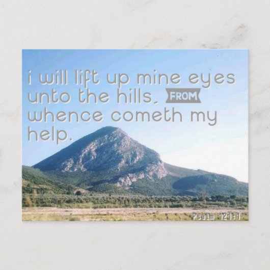 Je Vais Lever Mes Yeux - Carte Postale Christian A (Devant)