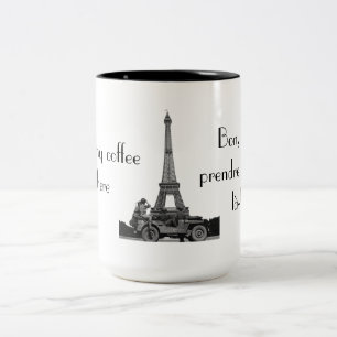 Je vais prendre mon café... tweekleurige koffiemok