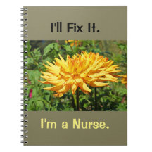 Je vais réparer cahier Je suis un infirmière cadea