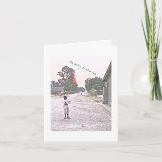 "Je vais vous manquer" Carte pour notes (Devant)